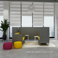 commercial Double Hidden Meeting Phone office Sofa Booth